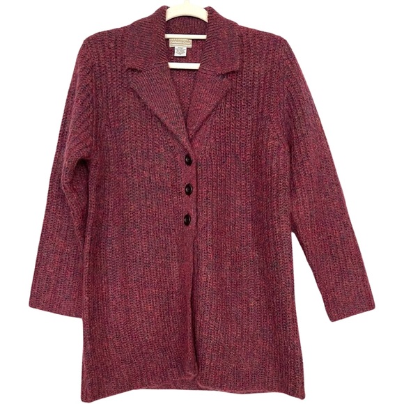 Coldwater Creek Sweaters - Coldwater Creek mohair blend long line thick cardigan, button up sweater